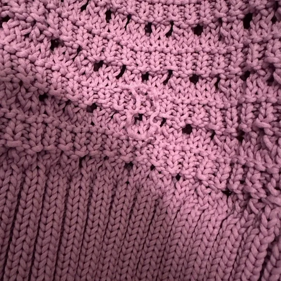Varley Fillmore Knit Top Women's XL Lilac Purple Cropped Short Sleeve Sweater - Picture 2 of 10